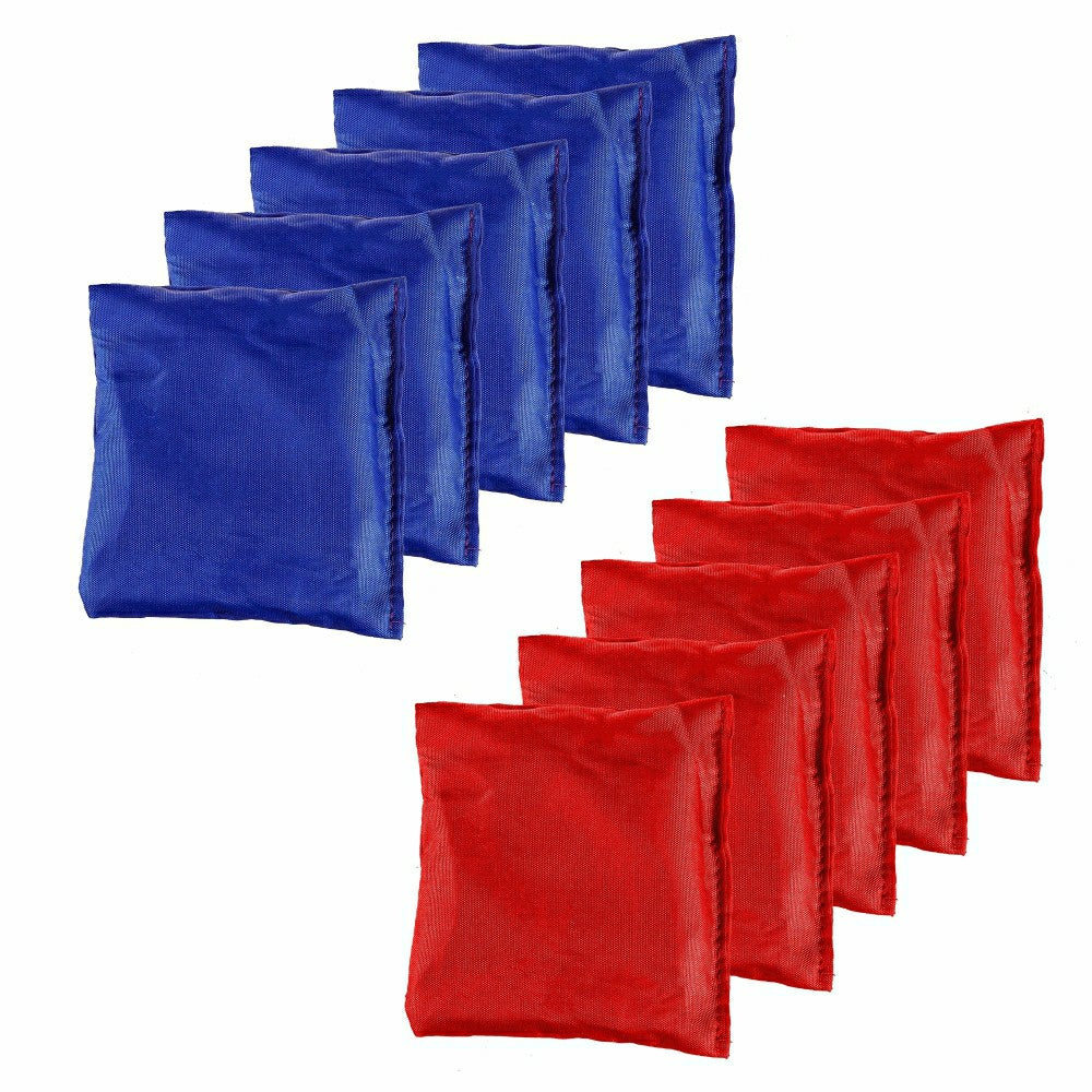 Plow & Hearth Outdoor Reversible Game Set with Storage Bag, Three In A Row/Target To