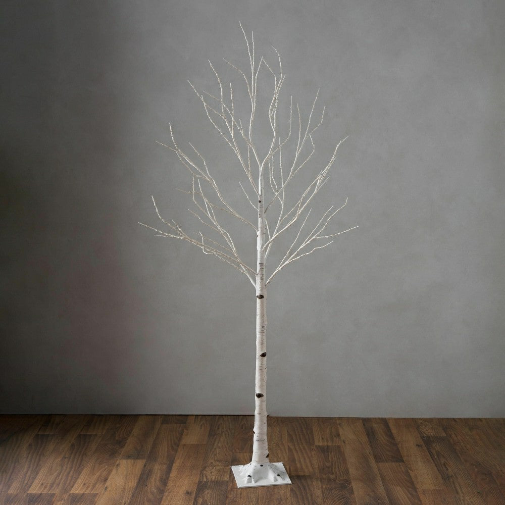 Plow & Hearth Large Indoor/Outdoor Birch Tree with 600 Warm White Lights