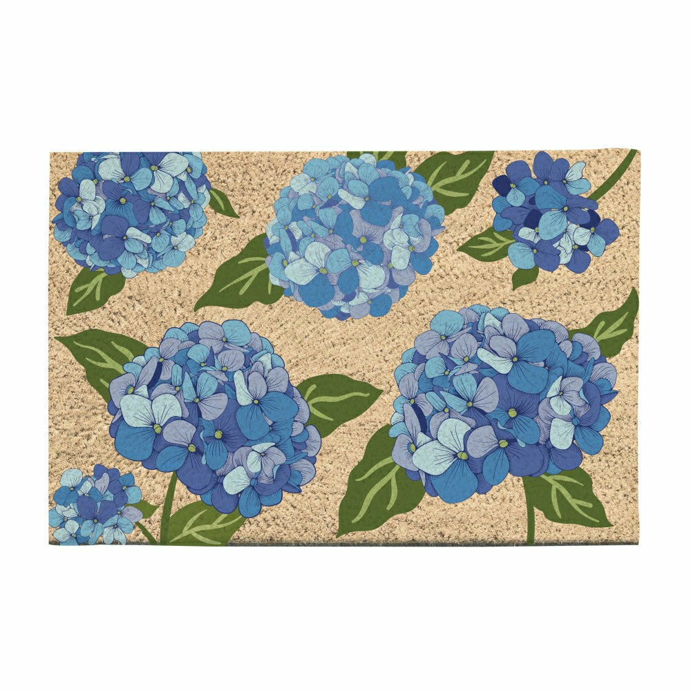 Plow & Hearth VivaStyle Coir Mat, 30"Lx17.5"H, Hydrangea Haven