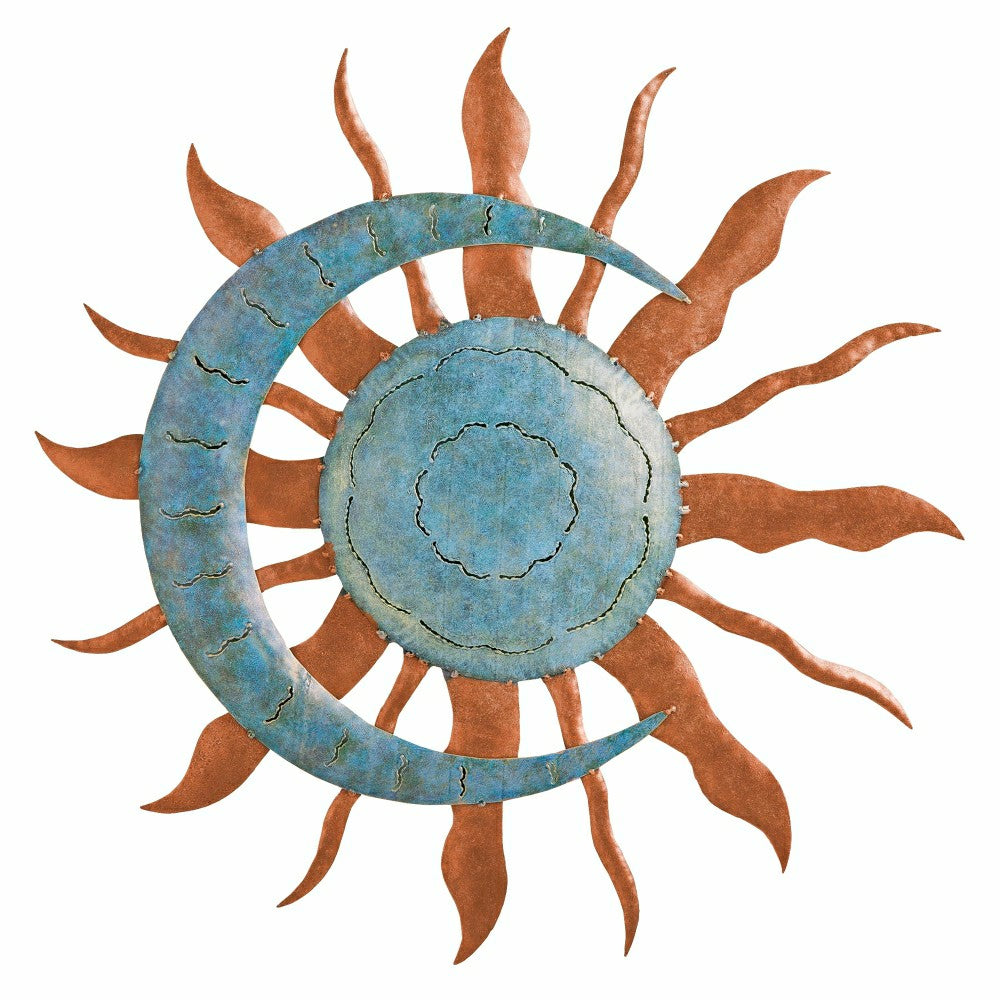 Plow & Hearth Verdigris Sun And Moon Wall Art