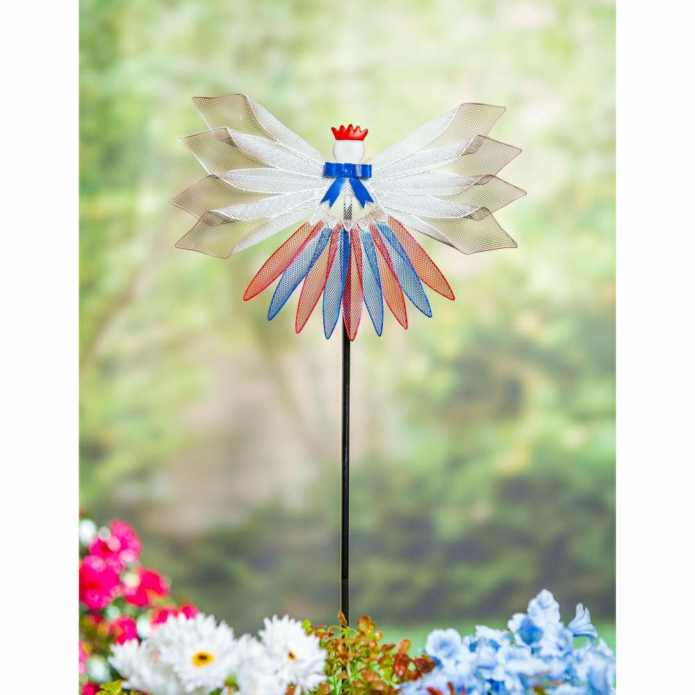 Plow & Hearth 37"H Garden Stake, Americana Angel