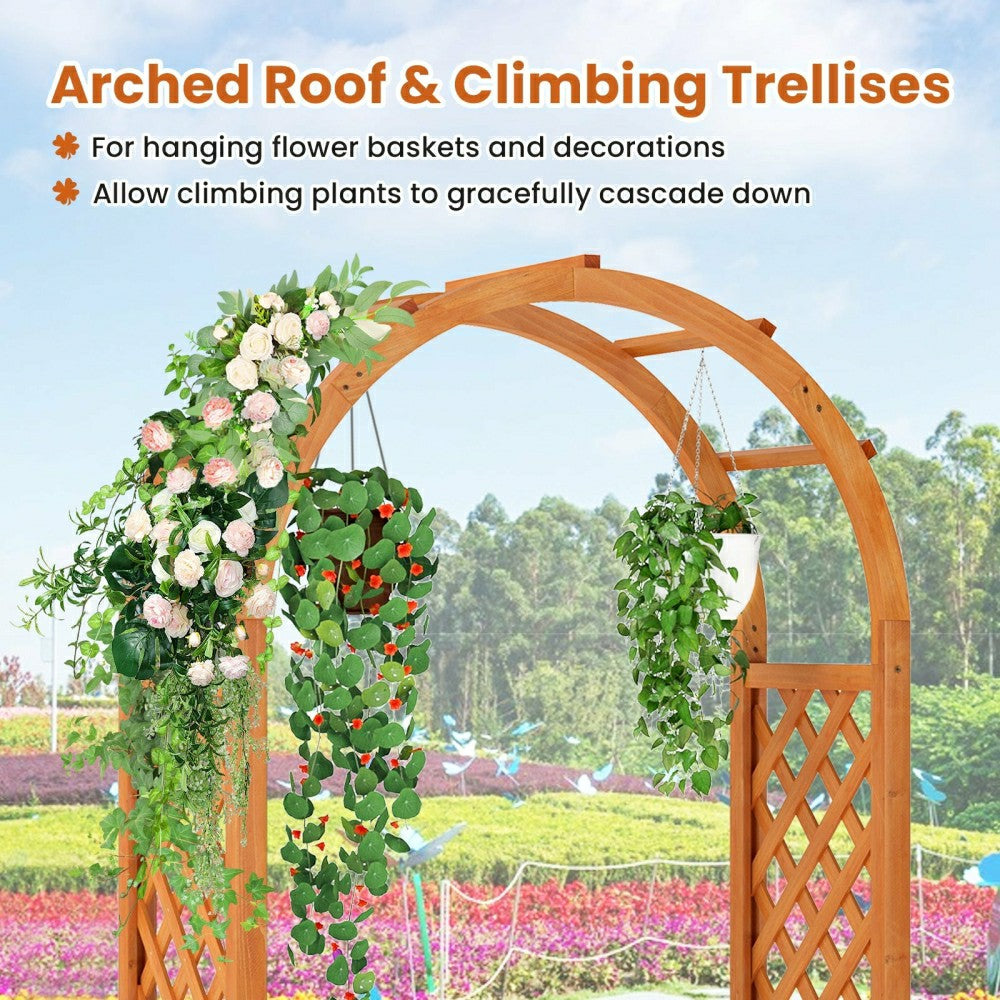 Plow & Hearth Raised Garden Bed with Lattice Trellis