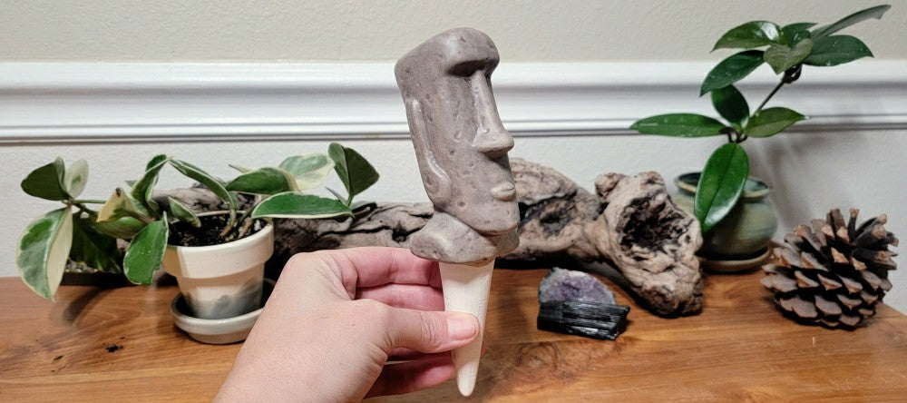Plow & Hearth Moai Watering Spike