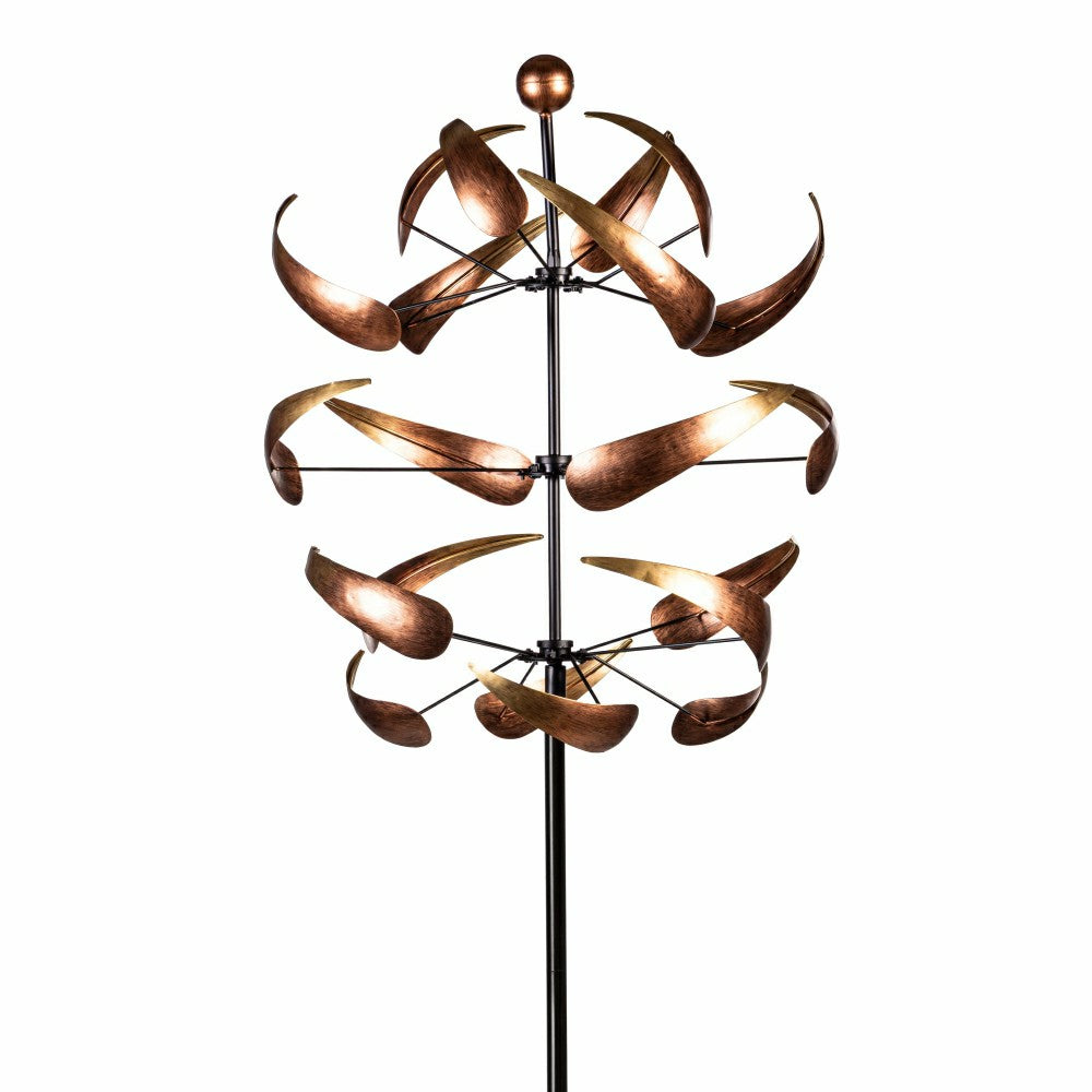 Plow & Hearth Ombre Copper Swirl Wind Spinner 83"H