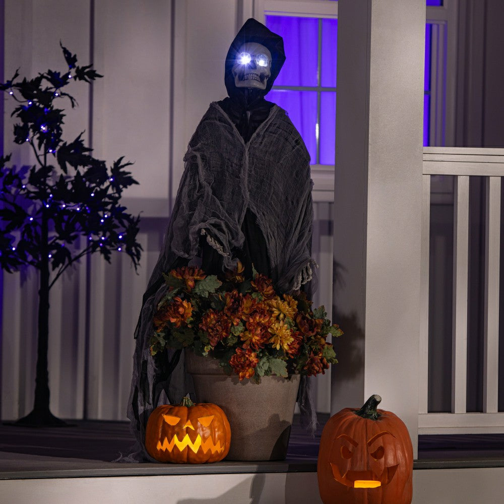 Plow & Hearth Halloween LED Skeleton Garden Stake , 49"