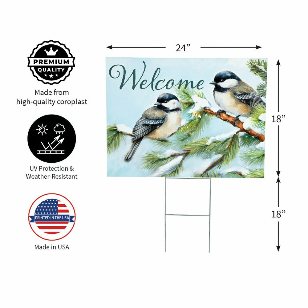 Plow & Hearth COROPLAST Yard Sign with H-Stake, 24"x18"