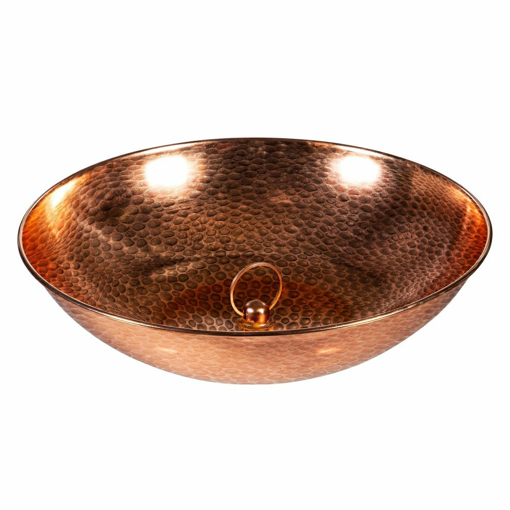Plow & Hearth What She Shed Rain Chain, Rain Chain Basin, Metal, Metallic Copper