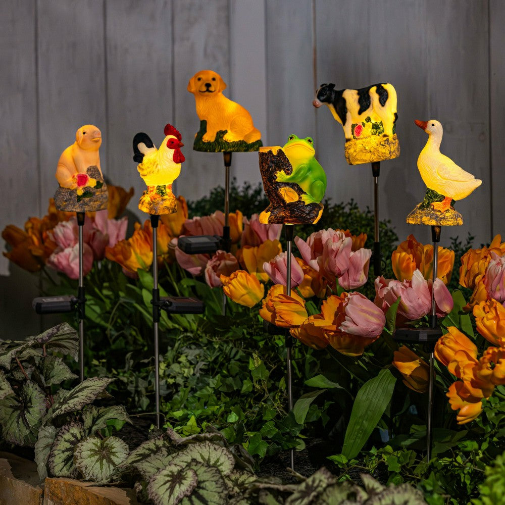 Plow & Hearth Frog with Sound Solar Garden Stake