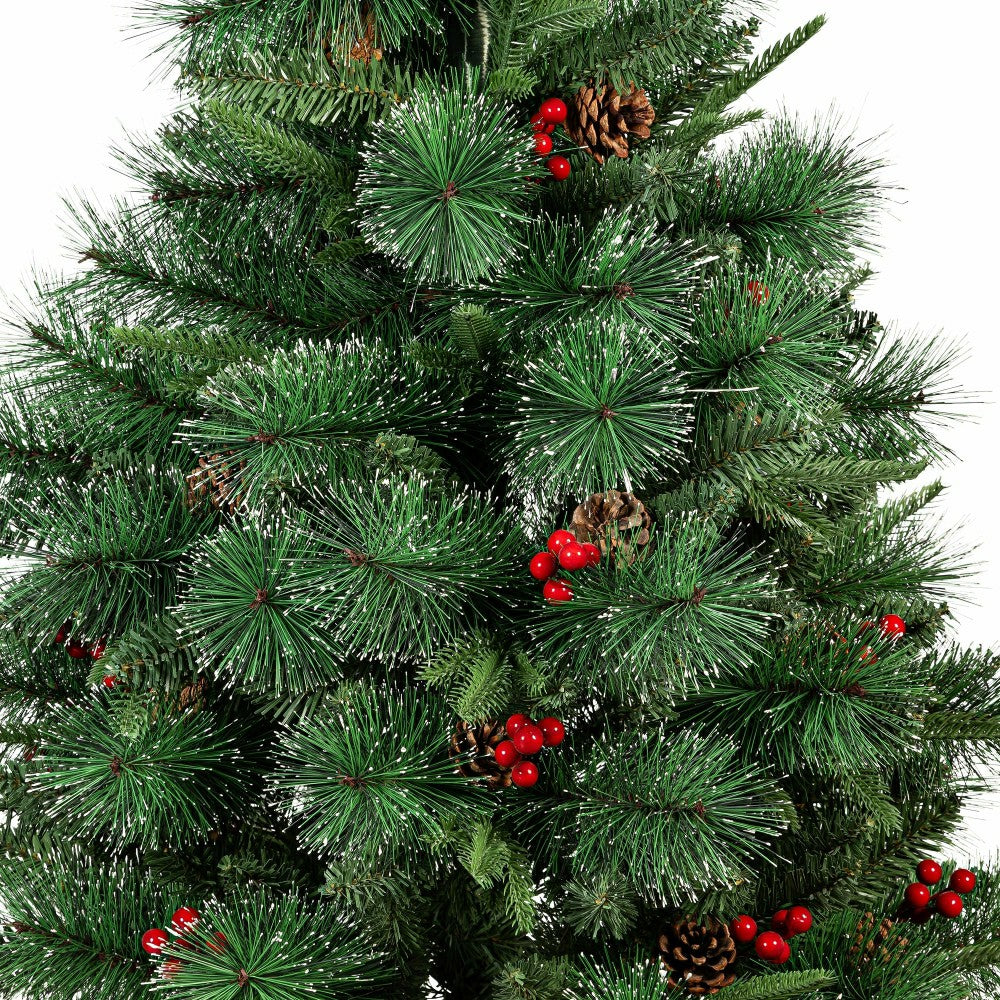 Plow & Hearth Winter Grove Tree Artificial Pine Cone and Berry, 48”H