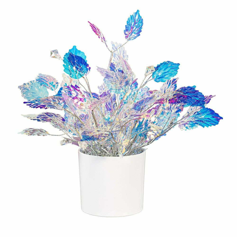 Plow & Hearth Artificial Iridescent Floral in Pot Table Decor, 13" H