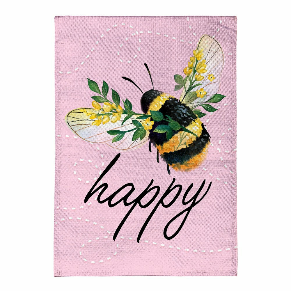 Plow & Hearth Simple Life Ladybug Burlap House Flag