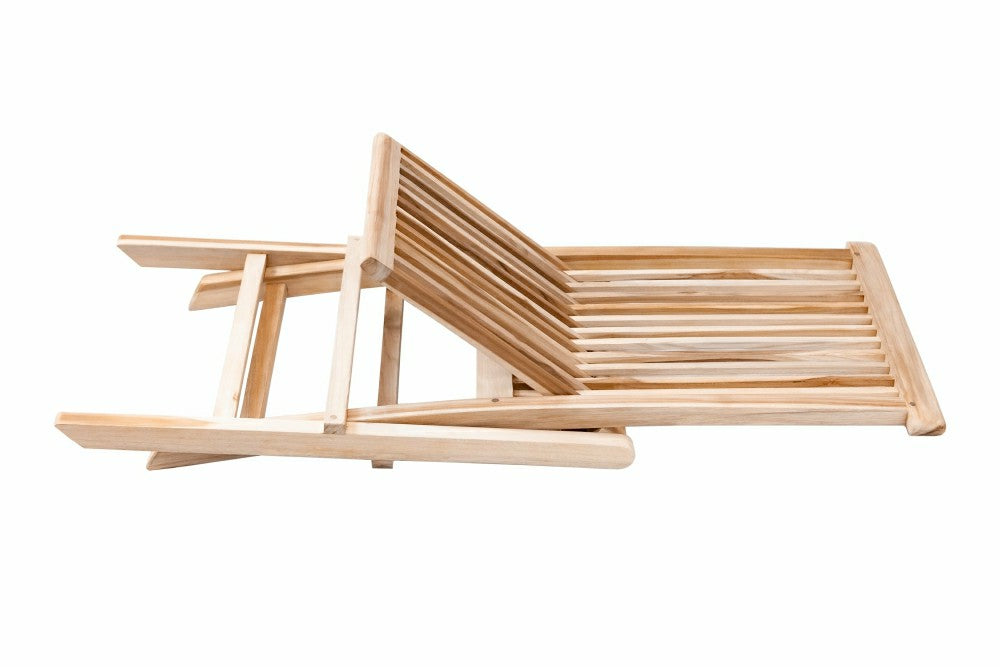 Plow & Hearth Telluride Teak Outdoor Patio Folding Chair