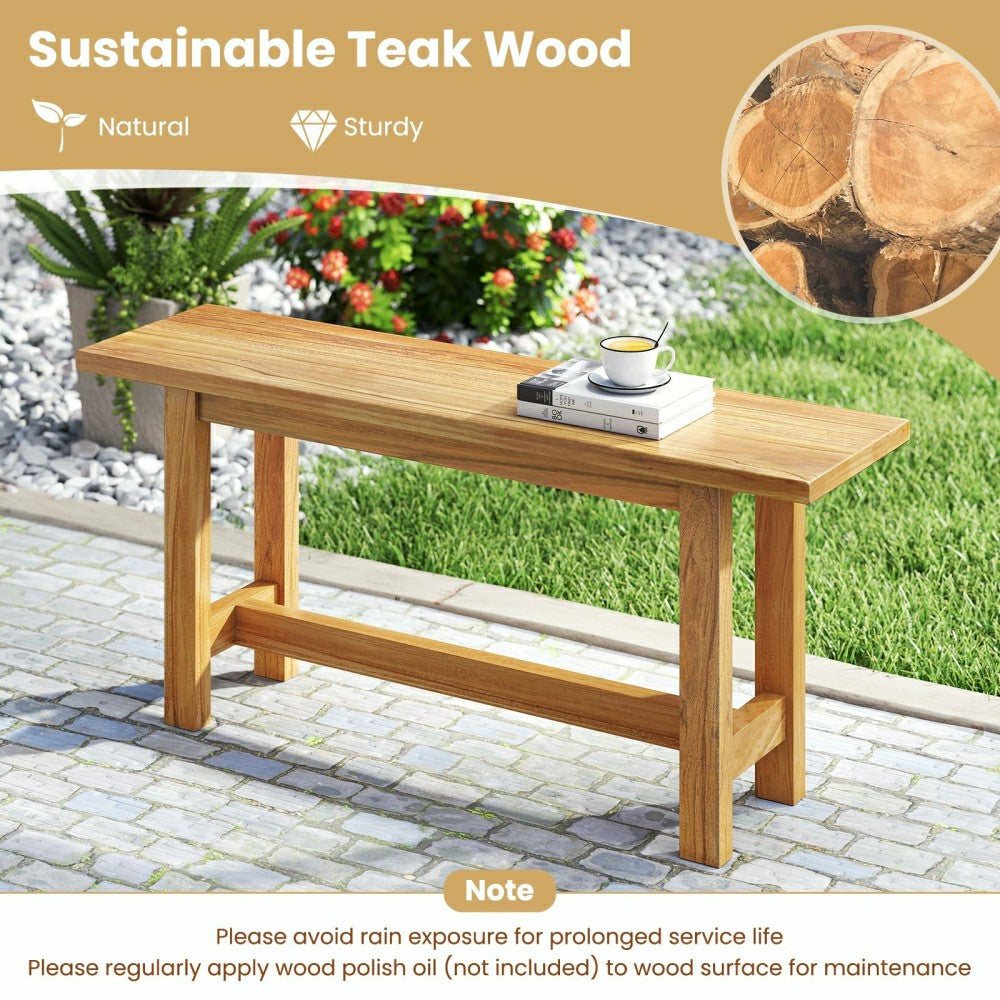 Plow & Hearth Outdoor Teak Wood Bench
