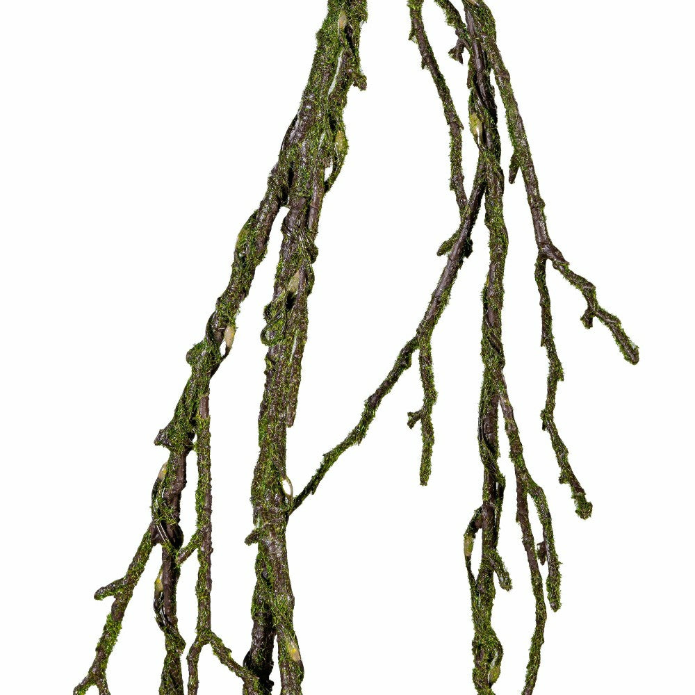 Plow & Hearth Winter Grove Garland Mossy LED Artificial, 72"L