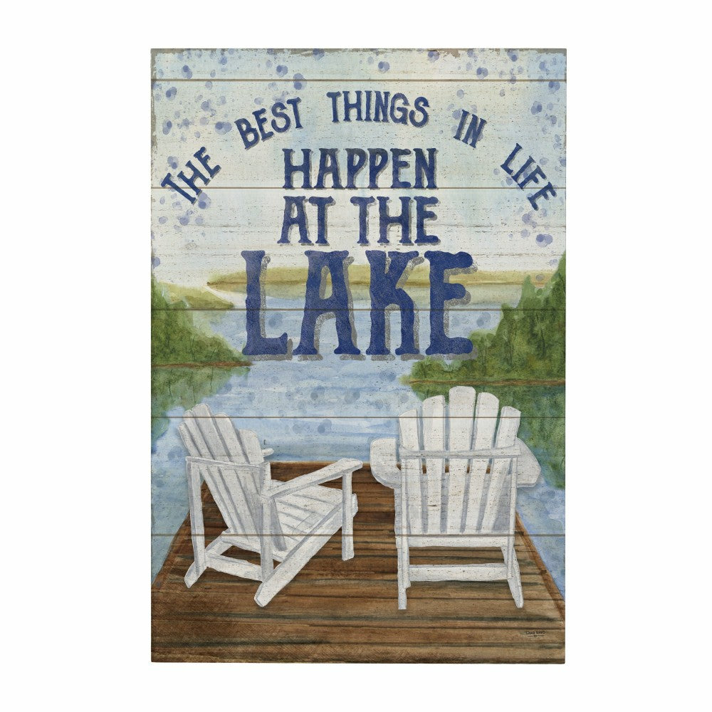 Plow & Hearth Lake View Wall Art The Best Things in Life 16x24"
