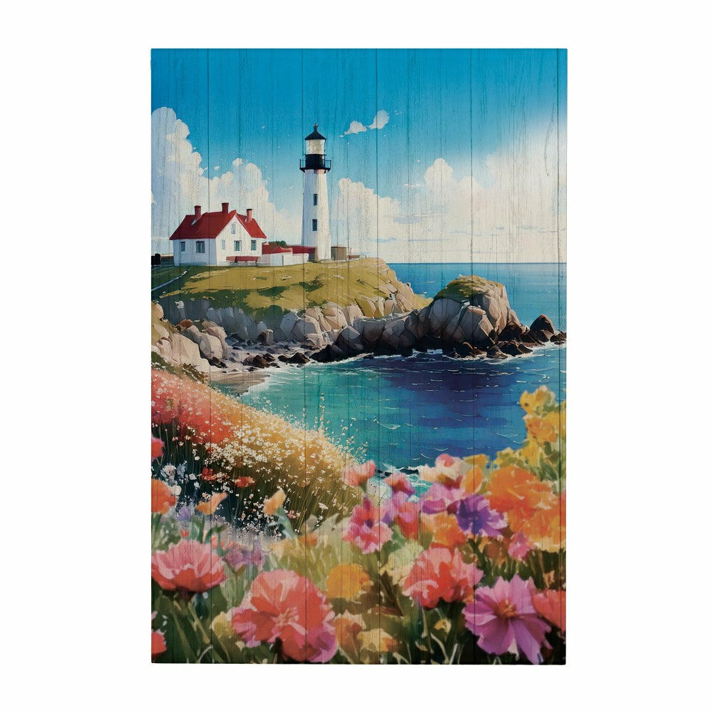 Plow & Hearth Coastal Wooden Wall Art Lighthouse 16x24"