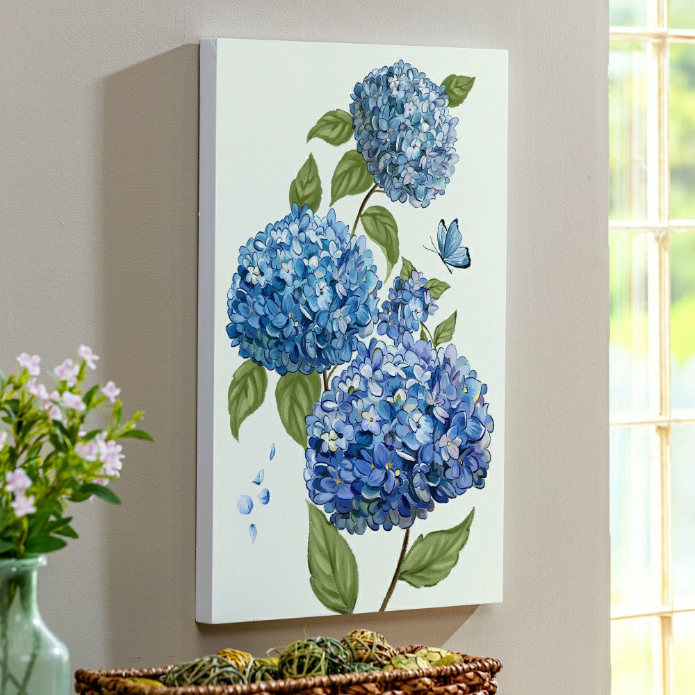 Plow & Hearth VivaStyle Indoor Wall Decor, Hydrangea Haven, 16" L x 24" H