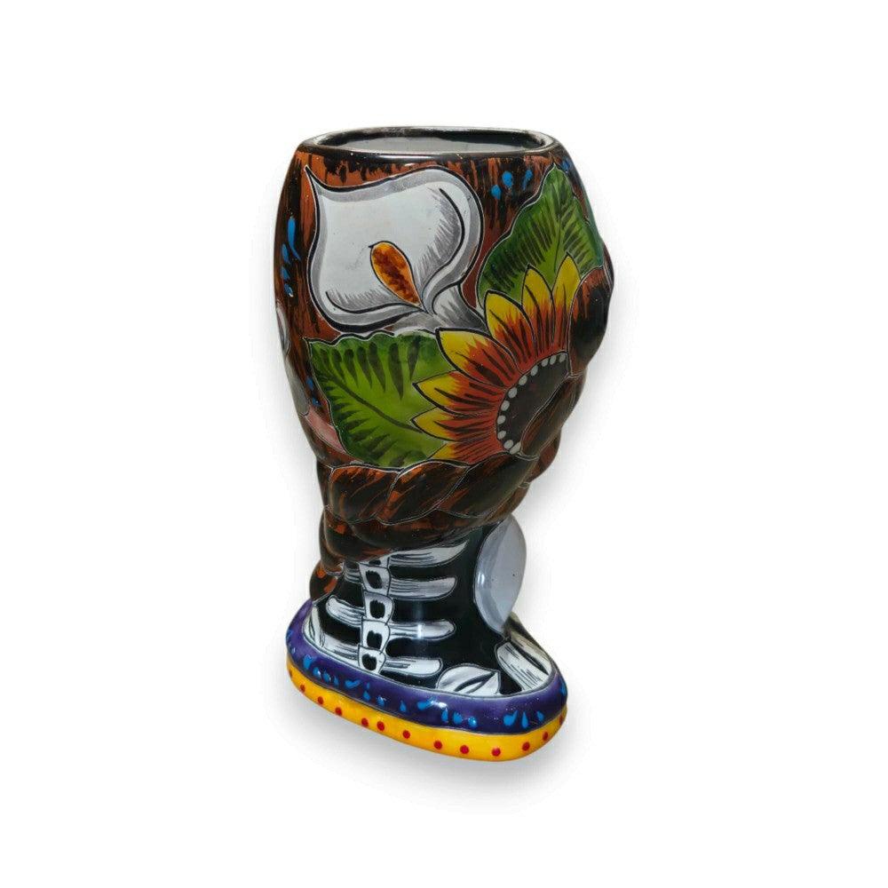 Plow & Hearth Day of the Dead Lady & Bunny Planter