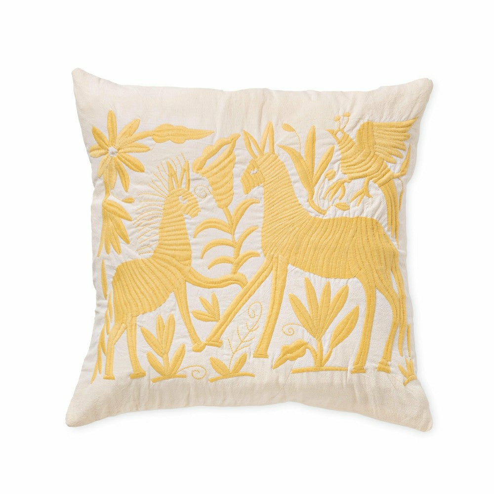 Plow & Hearth Embroirdered Tenangos Pillow Cover, 18" x 18"