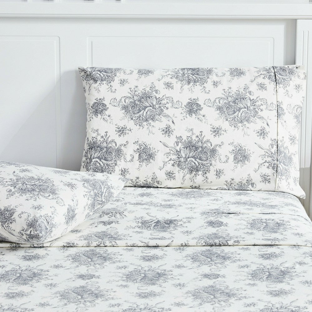 Plow & Hearth Petit Toile Flannel Sheet Sets