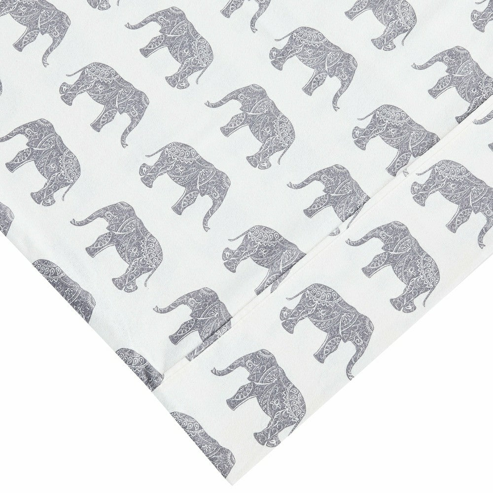 Plow & Hearth Elephants Flannel Sheet Set