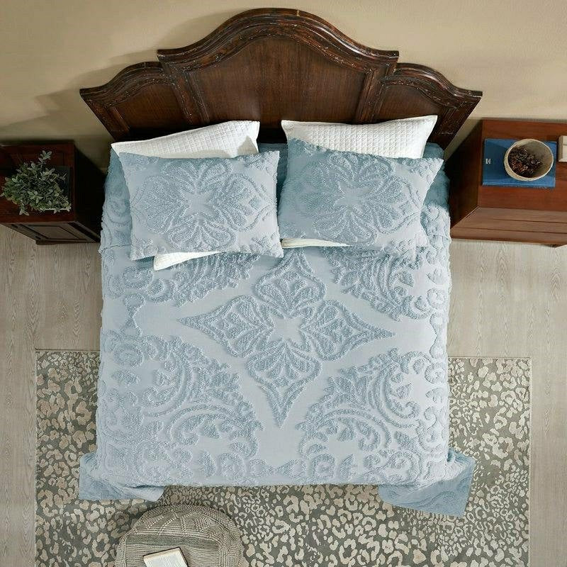 Plow & Hearth Full Size 100-Percent Cotton Chenille 3-Piece Coverlet Bedspread Set i