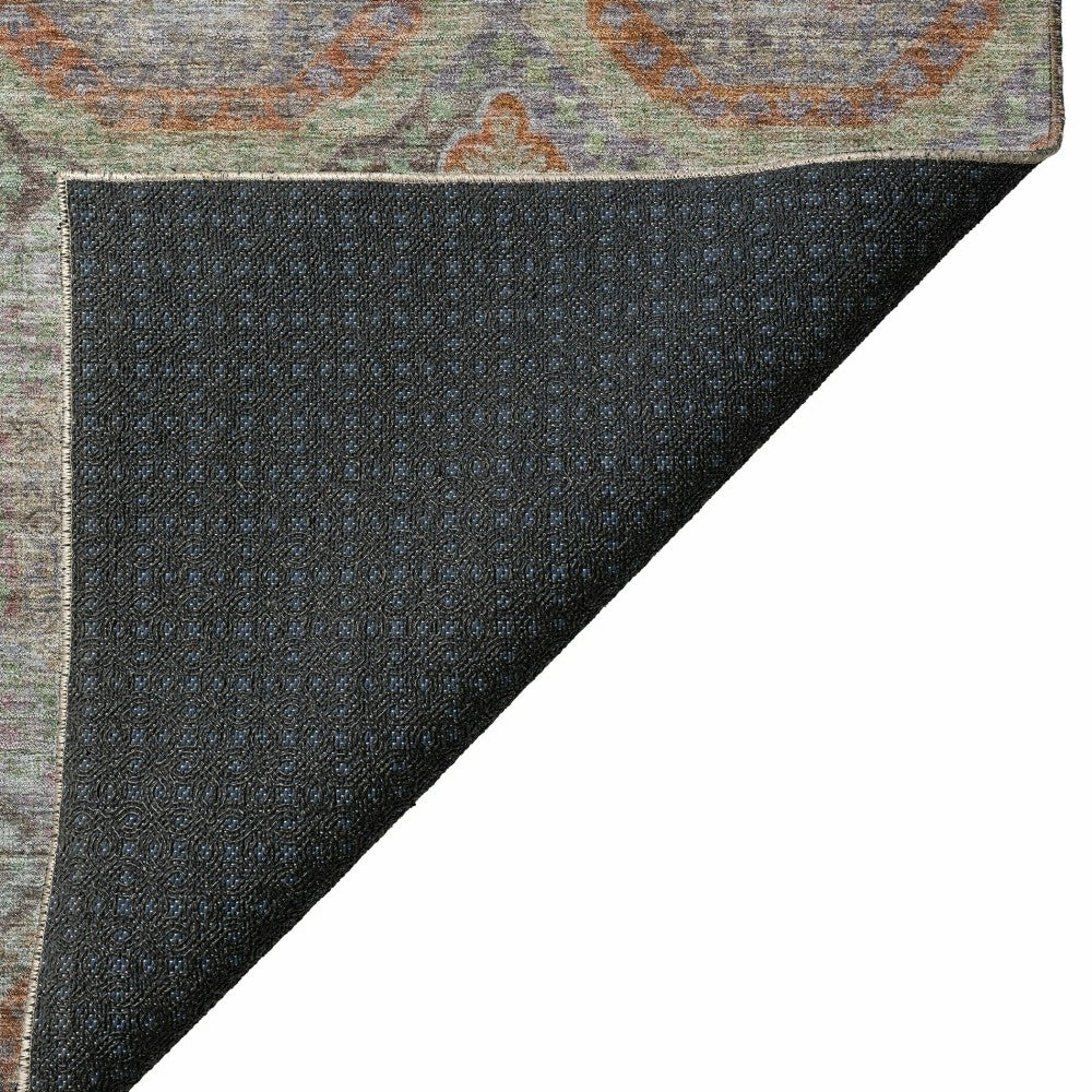 Plow & Hearth Karaj Circles Polyester Area Rug