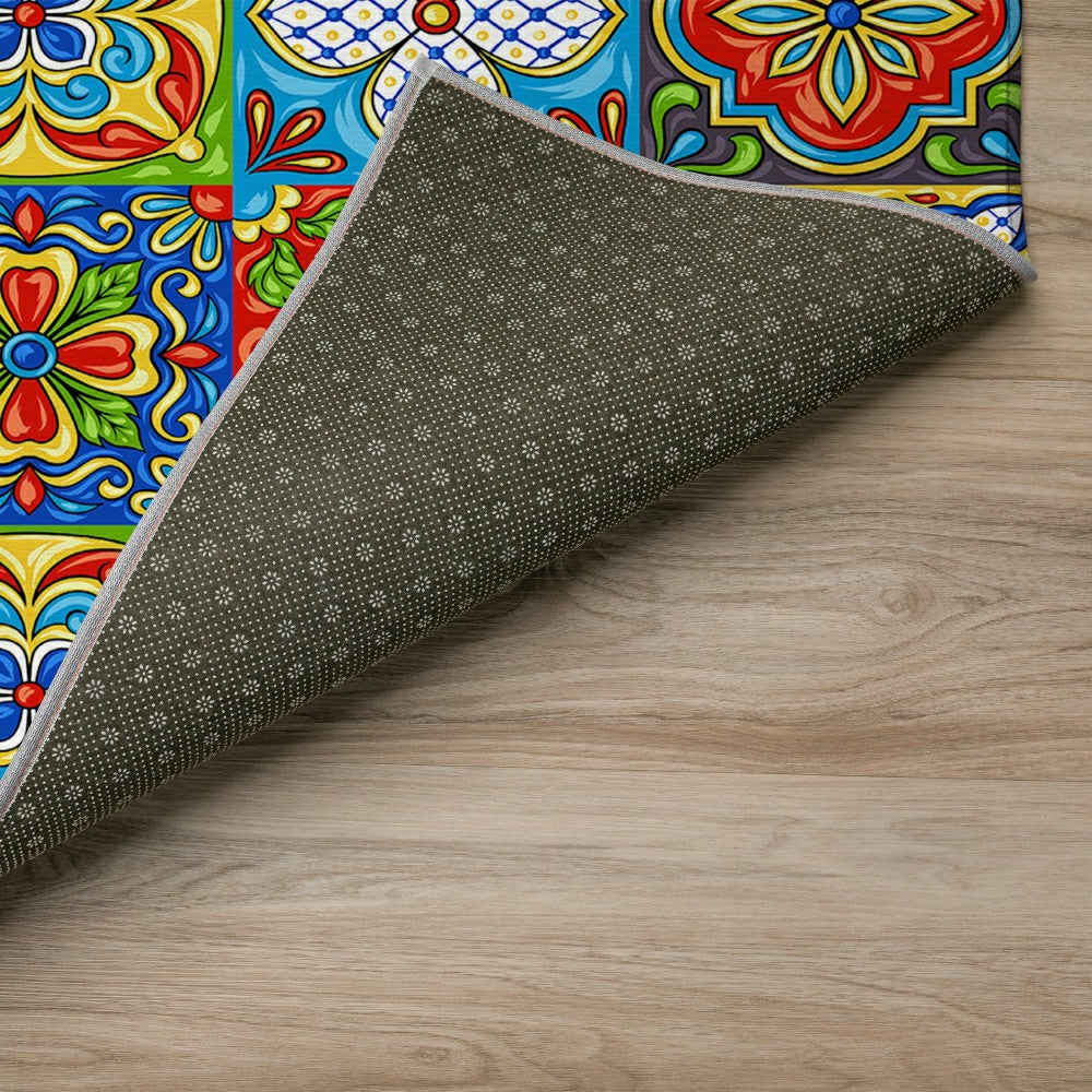 Plow & Hearth Kendall Talavera Inspired Polyester Area Rug