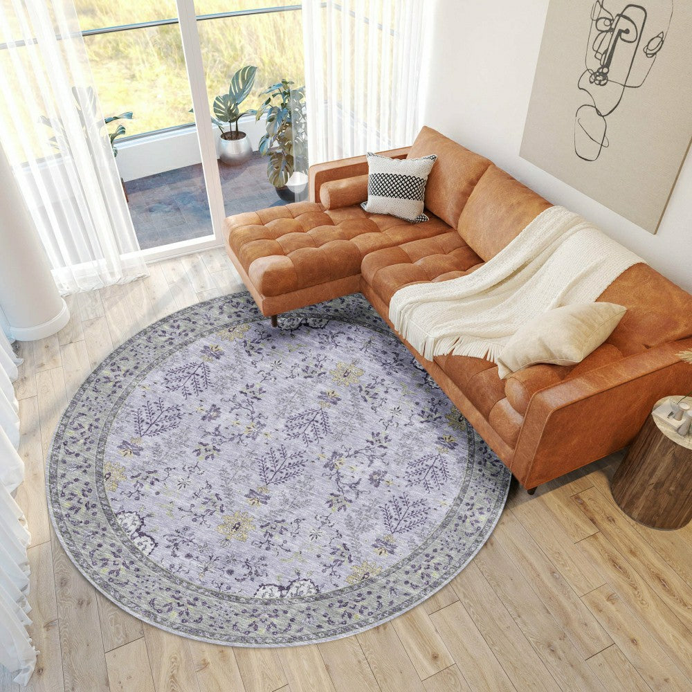 Plow & Hearth Hatay Lavender Polyester Rug