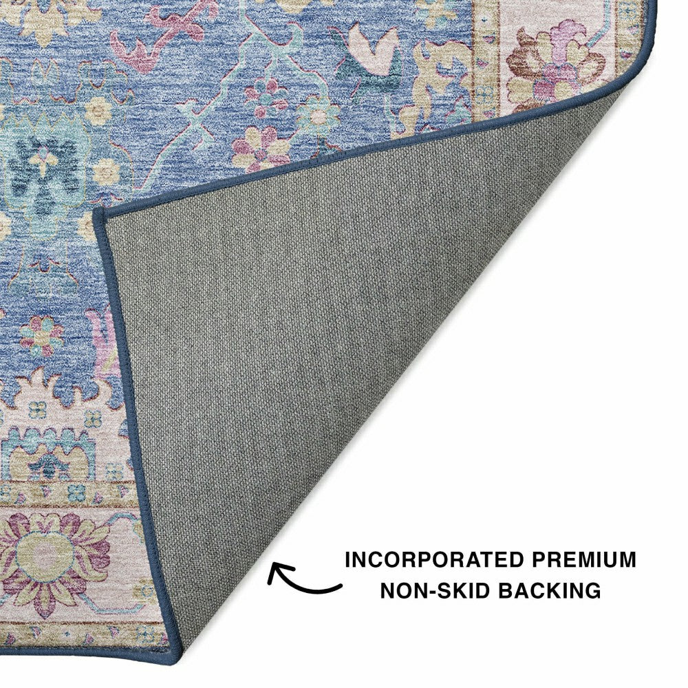 Plow & Hearth Hatay Blue Polyester Rug