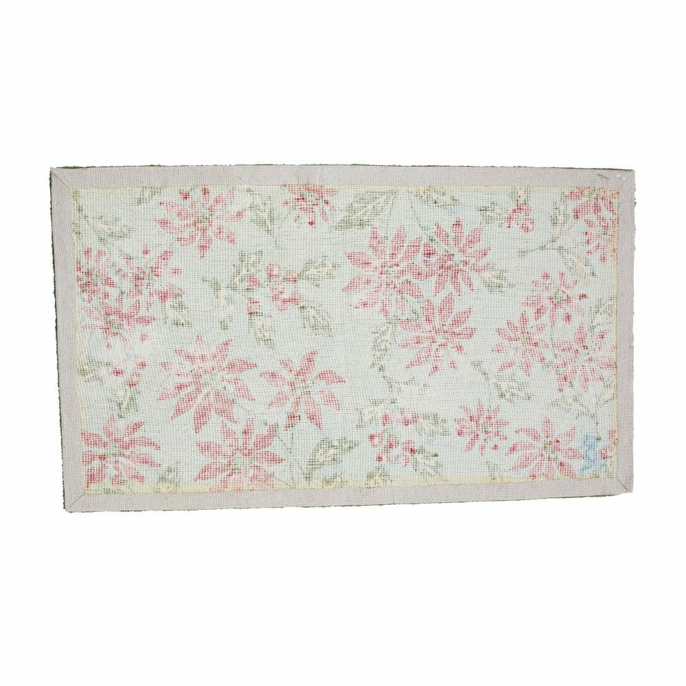 Plow & Hearth Indoor/Outdoor Poinsettia Hooked Polypropylene Accent Rug 24"X42"