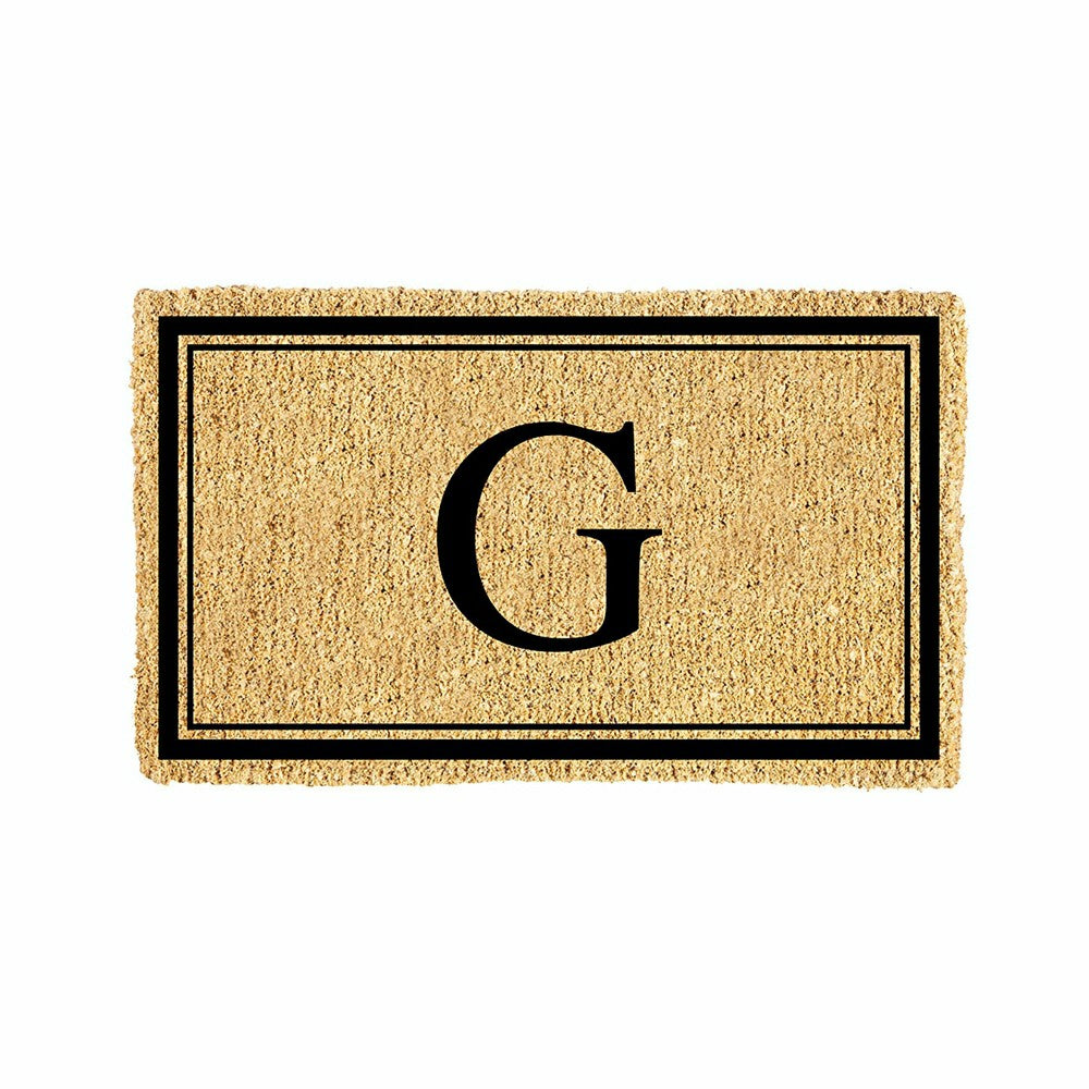 Plow & Hearth Monogram Coir Mat, Letter "G"