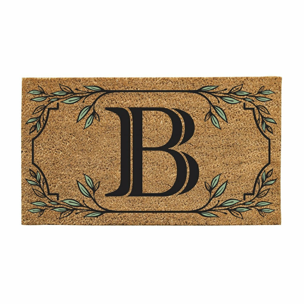 Plow & Hearth Monogram Coir Mat, Letter "B"