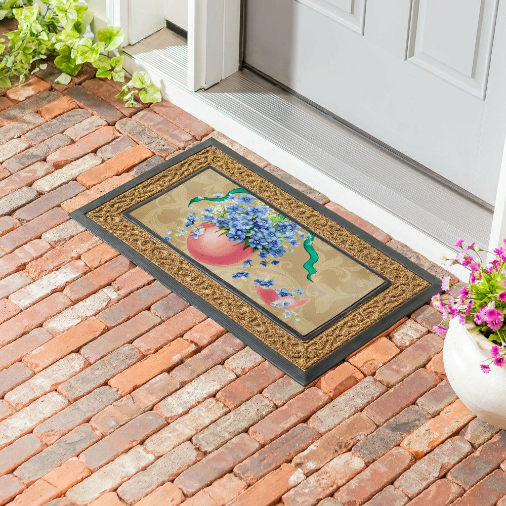 Plow & Hearth Floral Easter Egg Sassafras Switch Mat