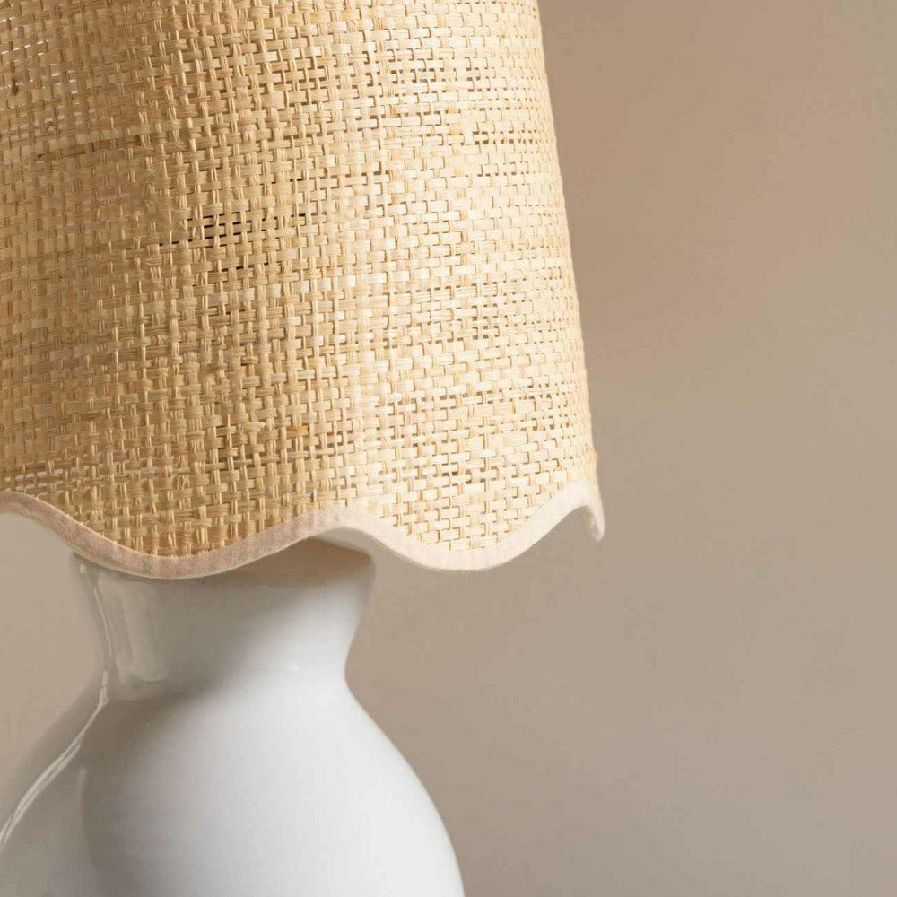 Plow & Hearth Salgareda Grey Ceramic Table Lamp