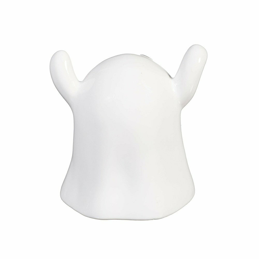 Plow & Hearth Ceramic Happy Ghost Tealight Candle Holder