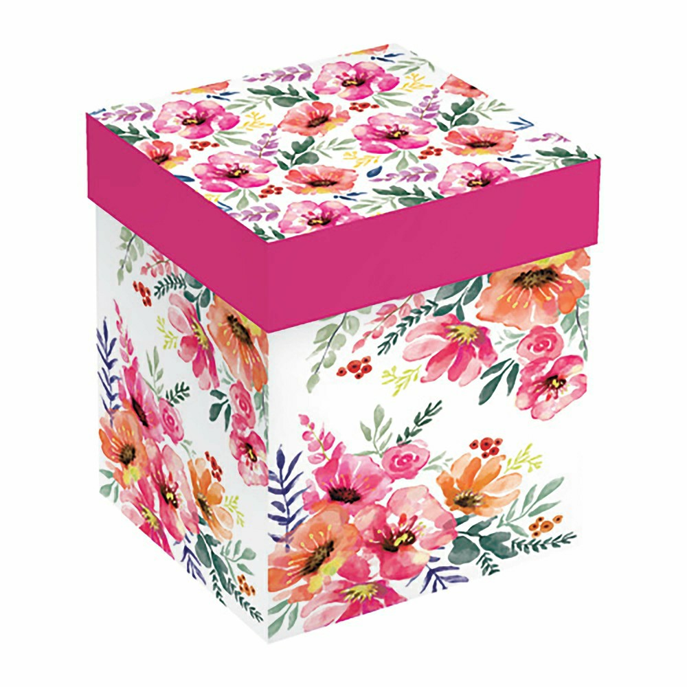 Plow & Hearth Pastels of Nature Ceramic Cup O' Java, 17oz, Gift Box