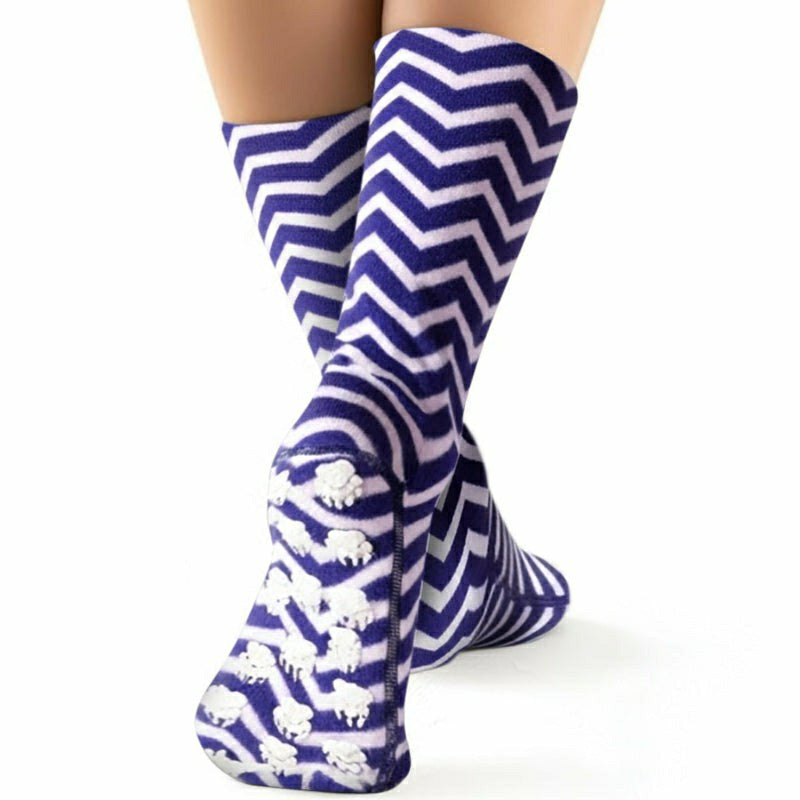 Plow & Hearth Polar Feet Fleece Socks - Zigzag