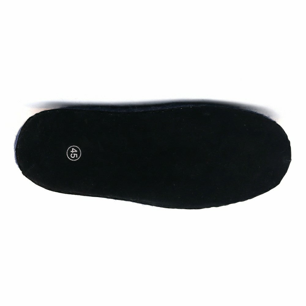Plow & Hearth Mens Astoria Noir Wool House Slippers