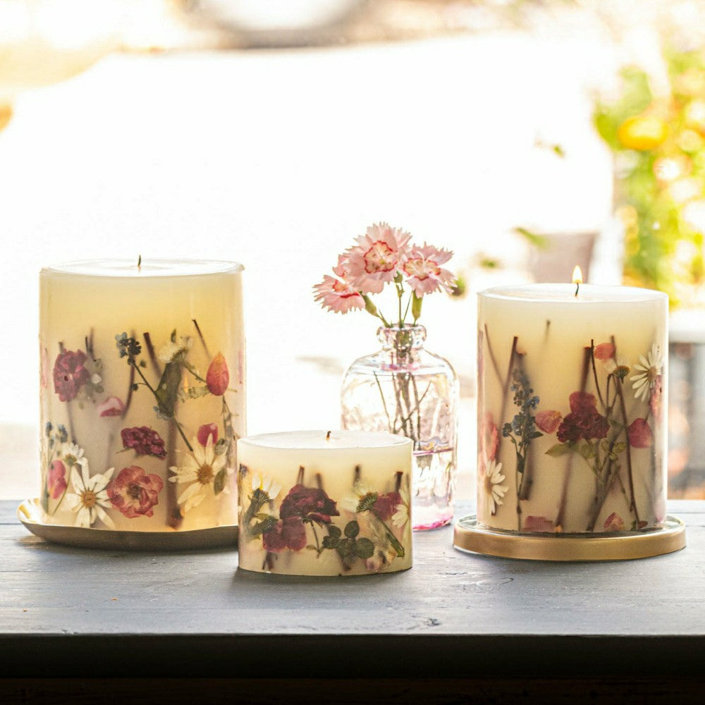 Plow & Hearth Apricot Rose Petite Oval Botanical Candle