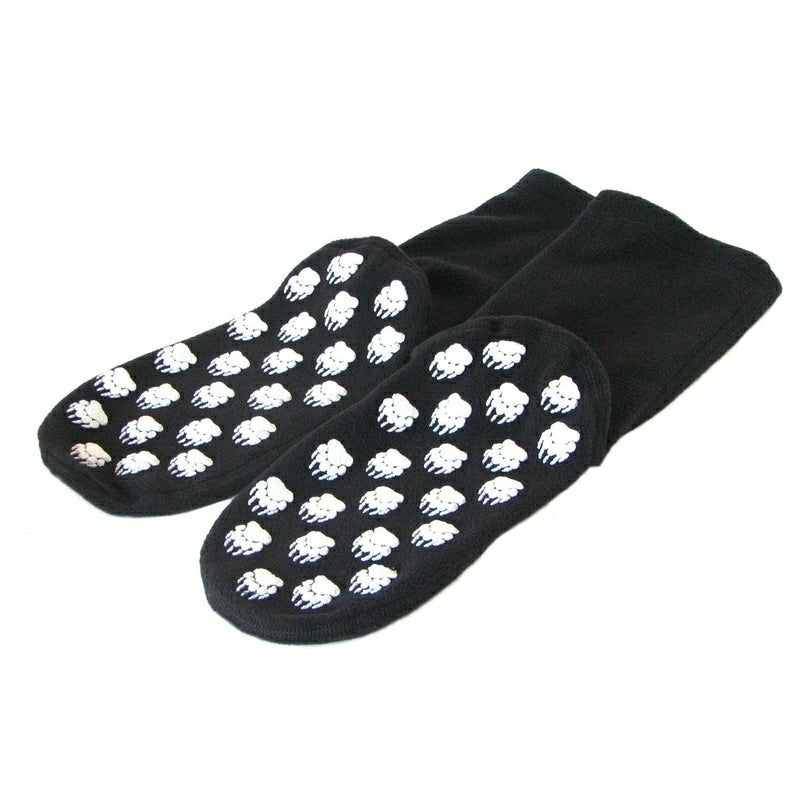 Plow & Hearth Polar Feet Supersoft Fleece Socks - Black