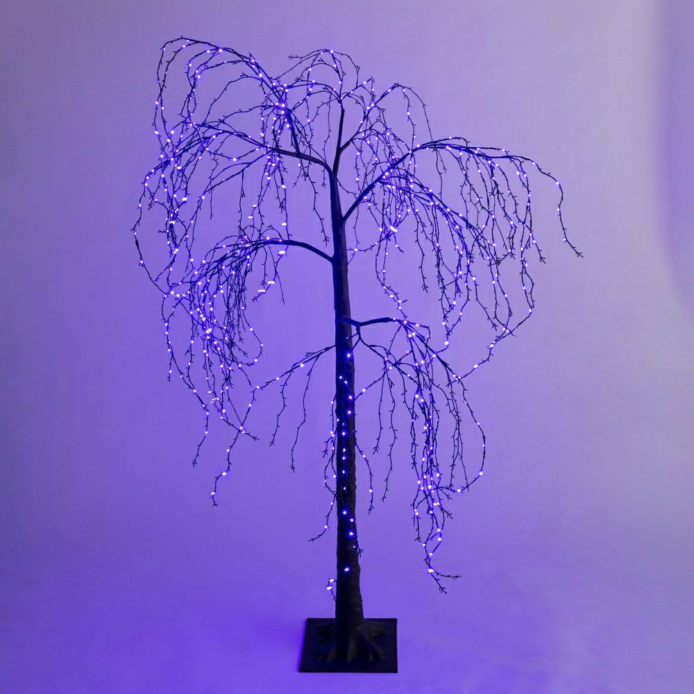 Plow & Hearth Indoor/Outdoor Halloween Weeping Willow, 6'H with 500 Lights