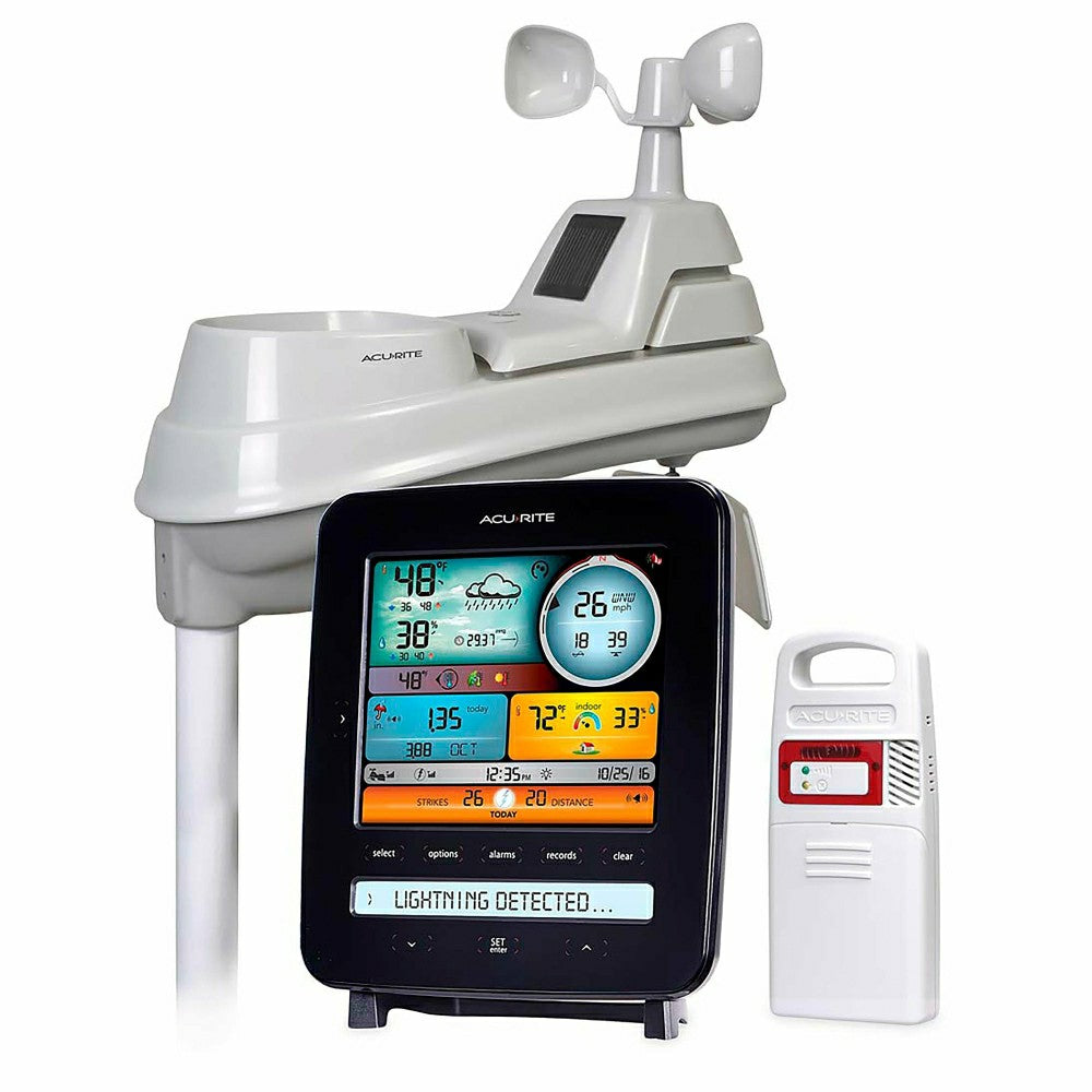 Plow & Hearth Five in One Wireless Weather Station with Animation and Lightning Dete