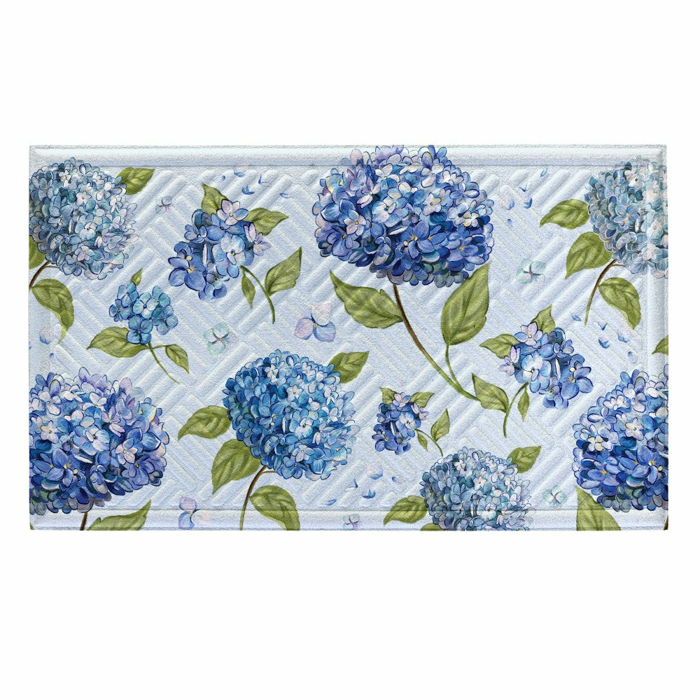 Plow & Hearth Vivastyle Embossed Mat, Hydrangea Haven Bright