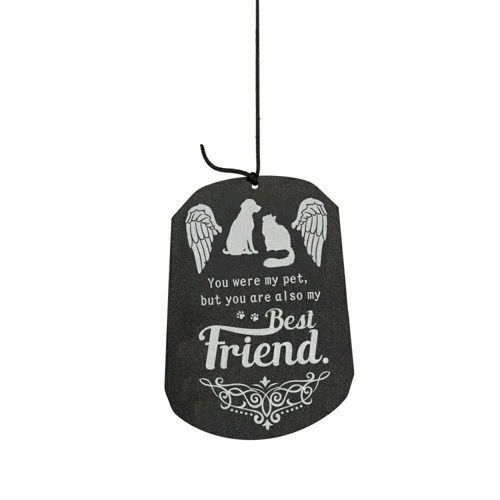 Plow & Hearth Avria Hand-Tuned Wind Chime, Metal, "Best Friend", 42"