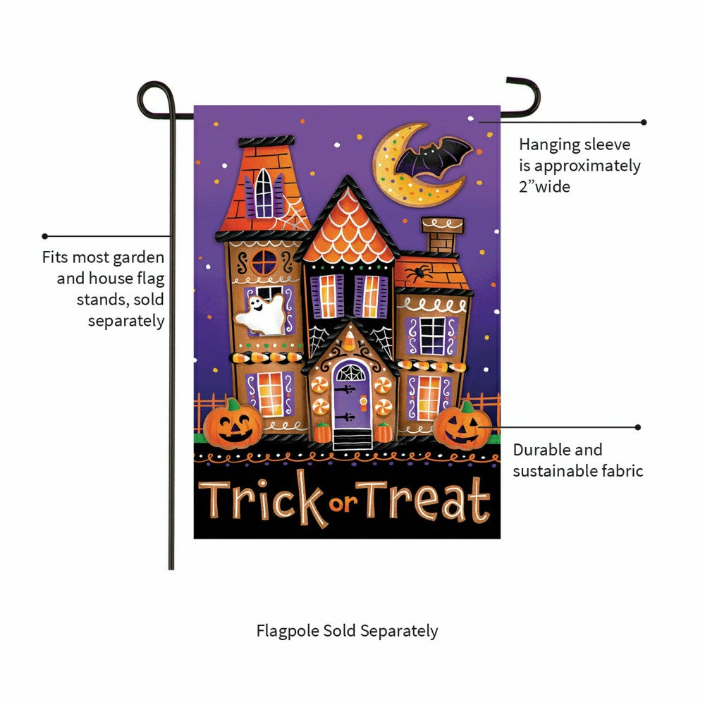 Plow & Hearth Trick or Sweets Lustre Garden Flag