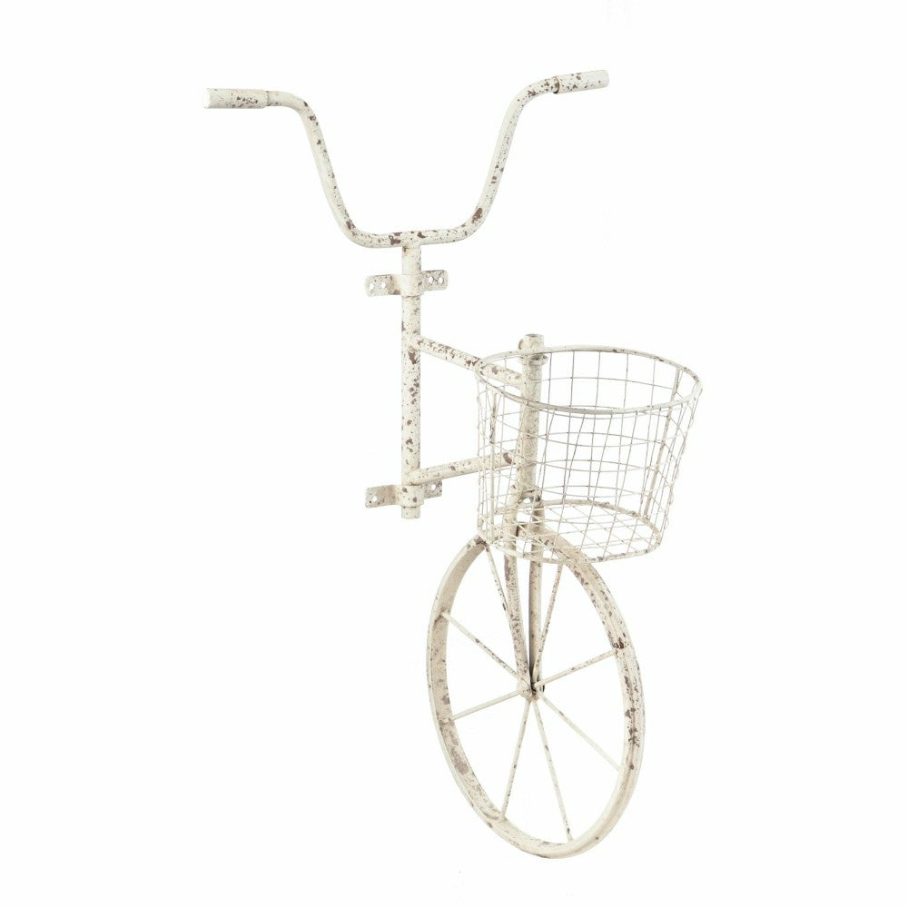 Plow & Hearth White Metal Bicycle Wall Art