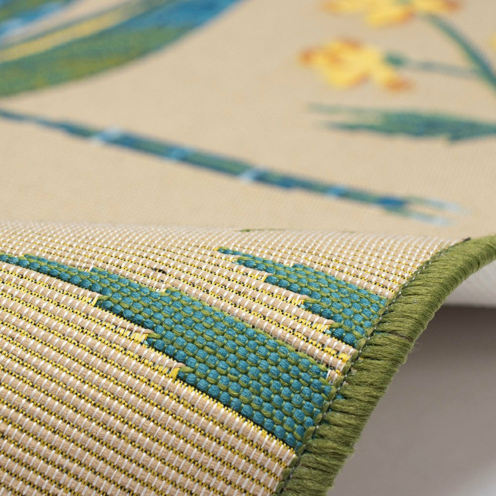 Plow & Hearth Floral Dragonfly Indoor/Outdoor Rug