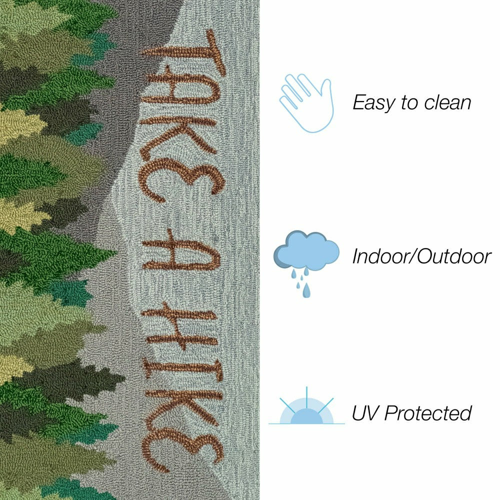 Plow & Hearth Take A Hike Indoor/Outdoor Rug