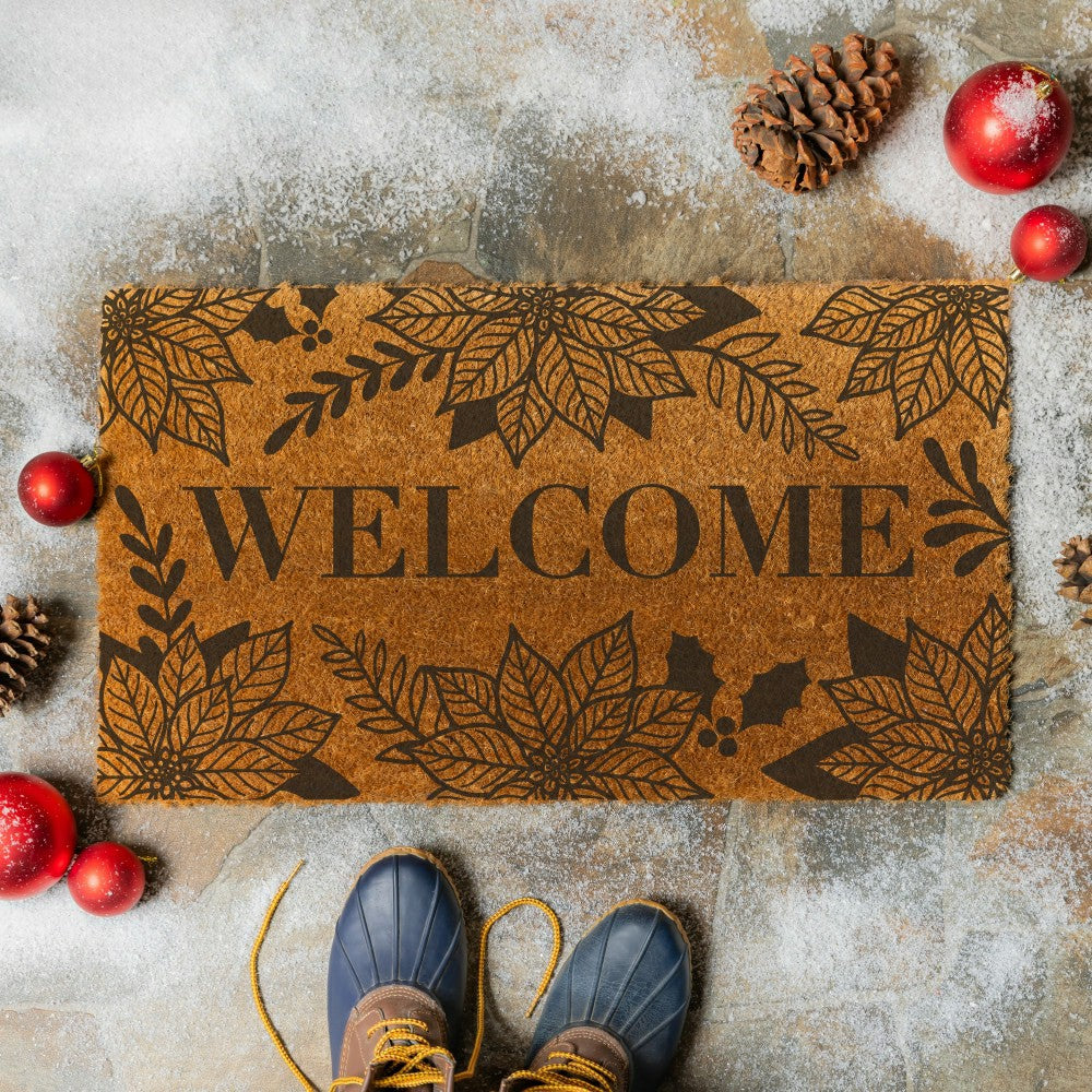 Plow & Hearth Coir Mat, "WELCOME", 28"x16"
